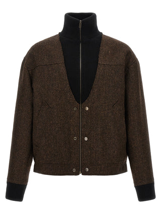 Brown Wool Bomber