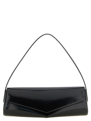 Black Calfskin Shoulder Bag