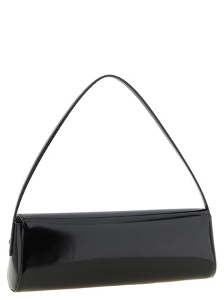 Black Calfskin Shoulder Bag