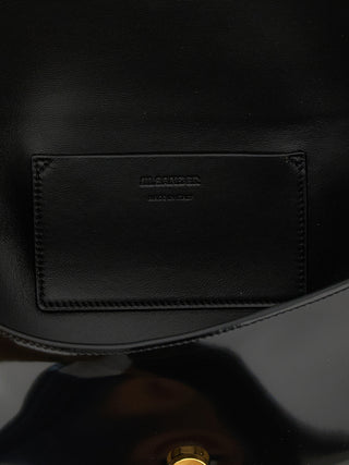 Black Calfskin Shoulder Bag
