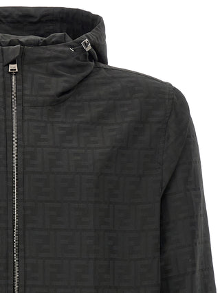 Black Polyester Shell Jacket