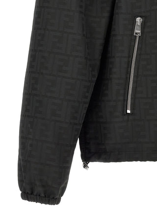 Black Polyester Shell Jacket