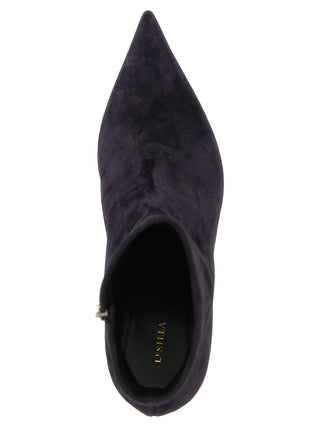 Blue Lambskin Ankle Boots