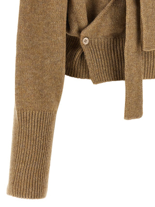 Beige Cashmere Cardigan