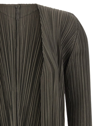 Bicolor Polyester Cardigan