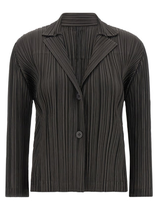 Gray Polyester Blazer