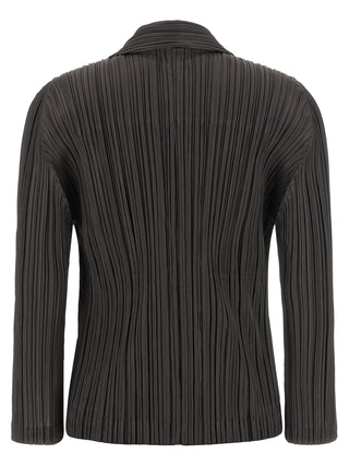 Gray Polyester Blazer