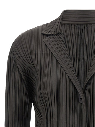Gray Polyester Blazer