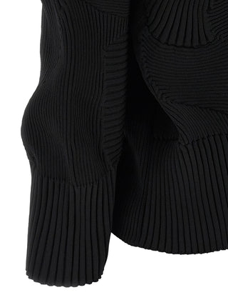 Black Polyester Full-Length Jacket