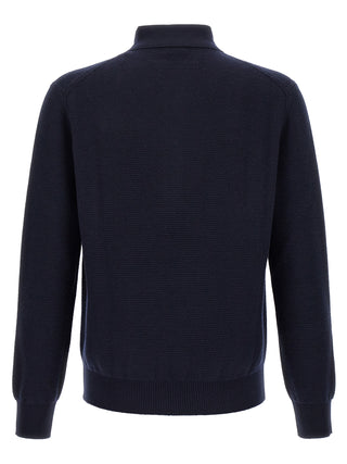 Blue Cashmere Polo Shirt