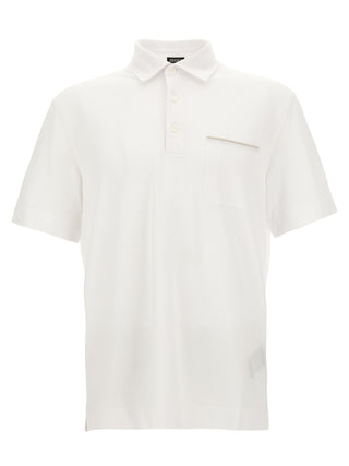 White Cotton Polo Shirt