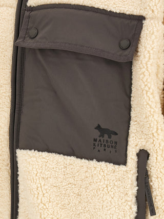Beige Polyester Full-Length Jacket