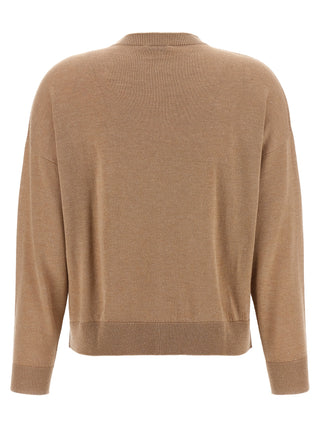 Beige Virgin Wool Cardigan