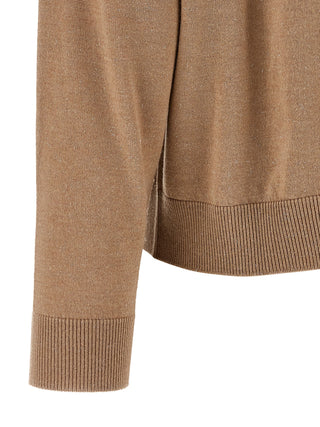 Beige Virgin Wool Cardigan