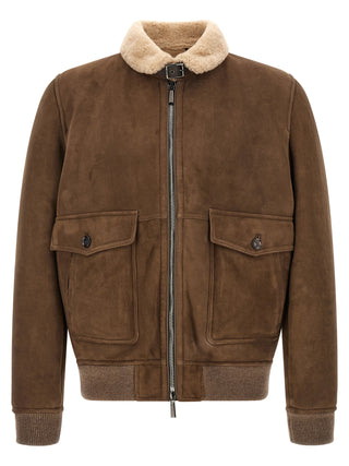 Brown Wool Bomber