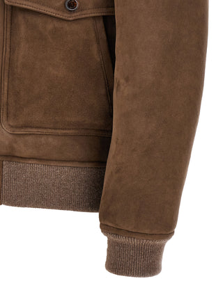 Brown Wool Bomber