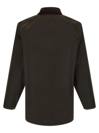 Bicolor Cotton Full-Length Jacket