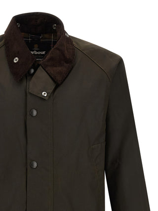 Bicolor Cotton Full-Length Jacket
