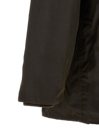 Bicolor Cotton Full-Length Jacket