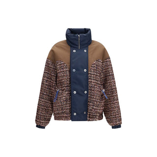 Multicolor Polyamide Biker Jacket