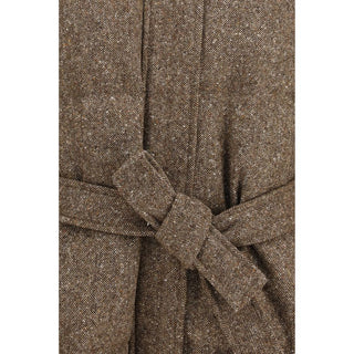 Brown Wool Oves Aries Coat