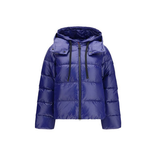 Blue Polyamide Full-Length Jacket