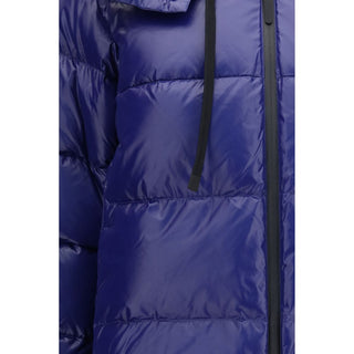 Blue Polyamide Full-Length Jacket
