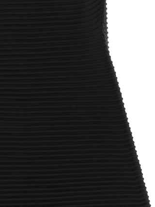 Black Polyester Midi Dress