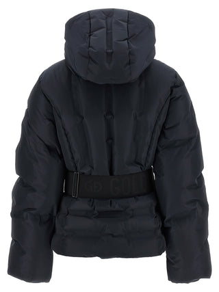 Black Polyester Full-Length Jacket