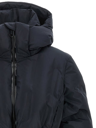 Black Polyester Full-Length Jacket