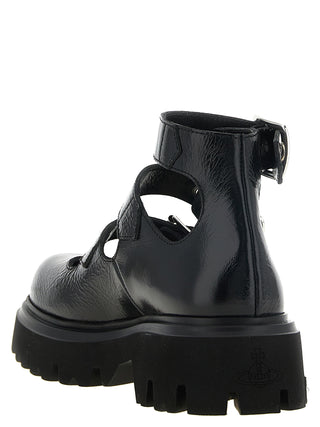Black Calfskin Ballet Flats