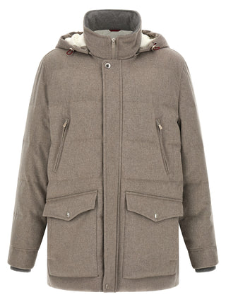 Beige Wool Parka