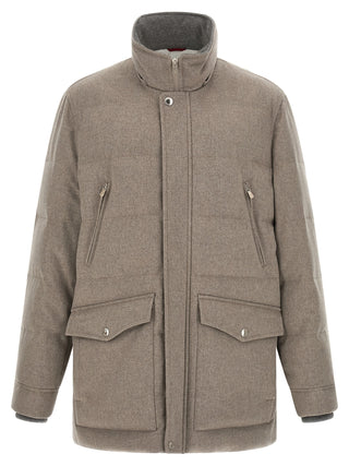 Beige Wool Parka