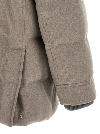 Beige Wool Parka