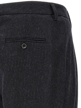 Gray Wool Casual Pants