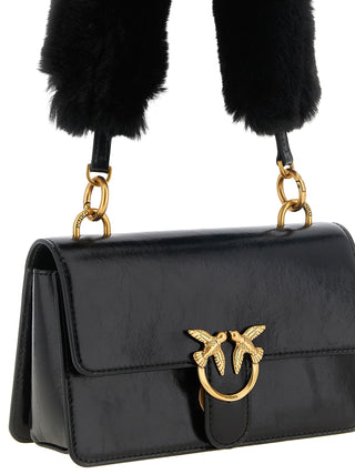 Black Calfskin Shoulder Bag
