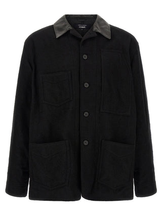 Black Wool Full-Length Jacket