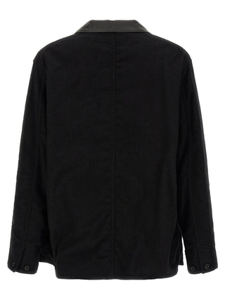 Black Wool Full-Length Jacket