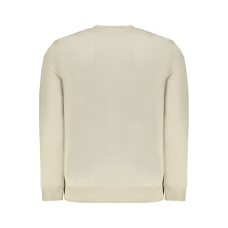 Beige Cotton Men Sweatshirt