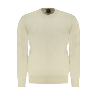 Beige Cotton Men's Sweater