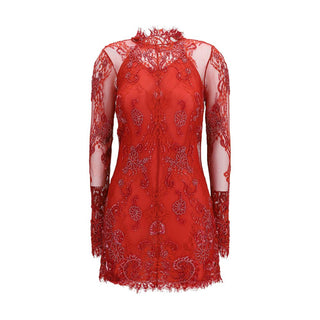 Red Polyamide Cocktail Dress