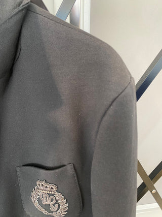 Black Embroidered Single Breasted Jacket