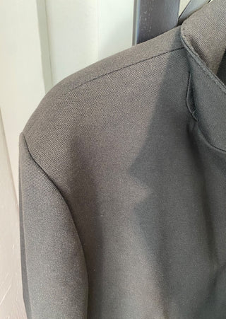 Black Embroidered Single Breasted Jacket