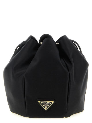 Black Viscose Shoulder Bag
