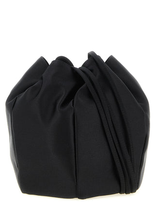 Black Viscose Shoulder Bag