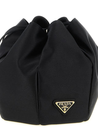 Black Viscose Shoulder Bag