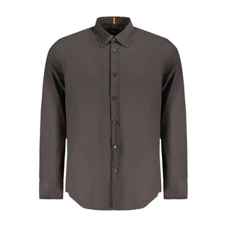 Black Cotton Men's Shirt