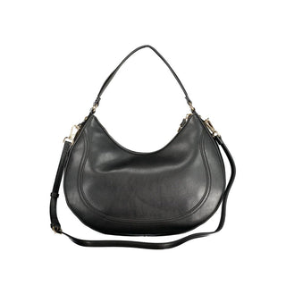 Black Polyurethane Women Bag