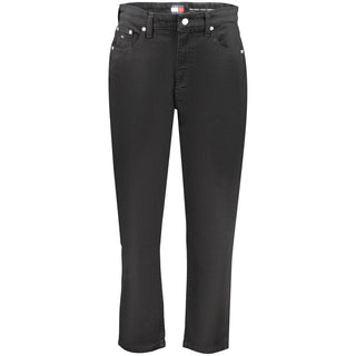 Black Cotton Mom Jeans