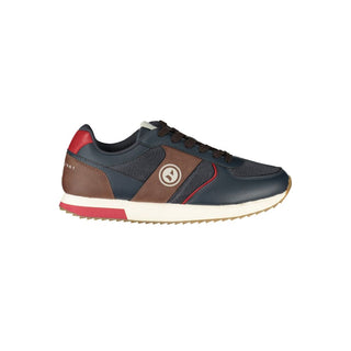 Blue Polyester Athletic Sneakers